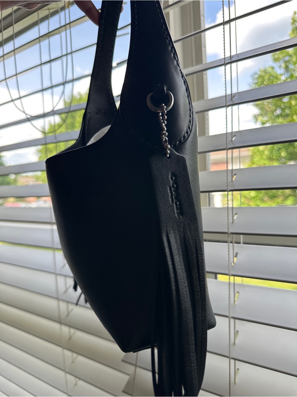 Coach Black Brooklyn 23 Shoulder Bag with Fringe Tassels Brand New w/Tags - Picture 5 of 16